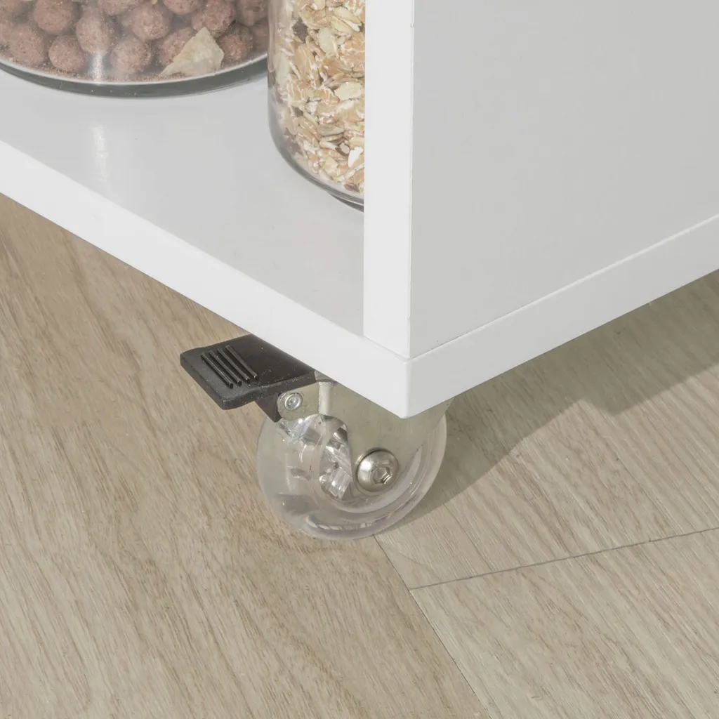 SoBuy FKW77-W Design Servierwagen Küchenwagen Beistellwagen Rollwagen mit 3 Ablagen und 2 Regalfächern Weiß BHT ca.: 60x77x38cm SoBuy FKW77-W Design Servierwagen Küchenwagen Beistellwagen Rollwagen Mit 3 Ablagen Und 2 Regalfächern Weiß BHT Ca.: 60x77x38cm -Küchenbedarf Laden a4b71a9185474a527ba0c3bd91f963f1