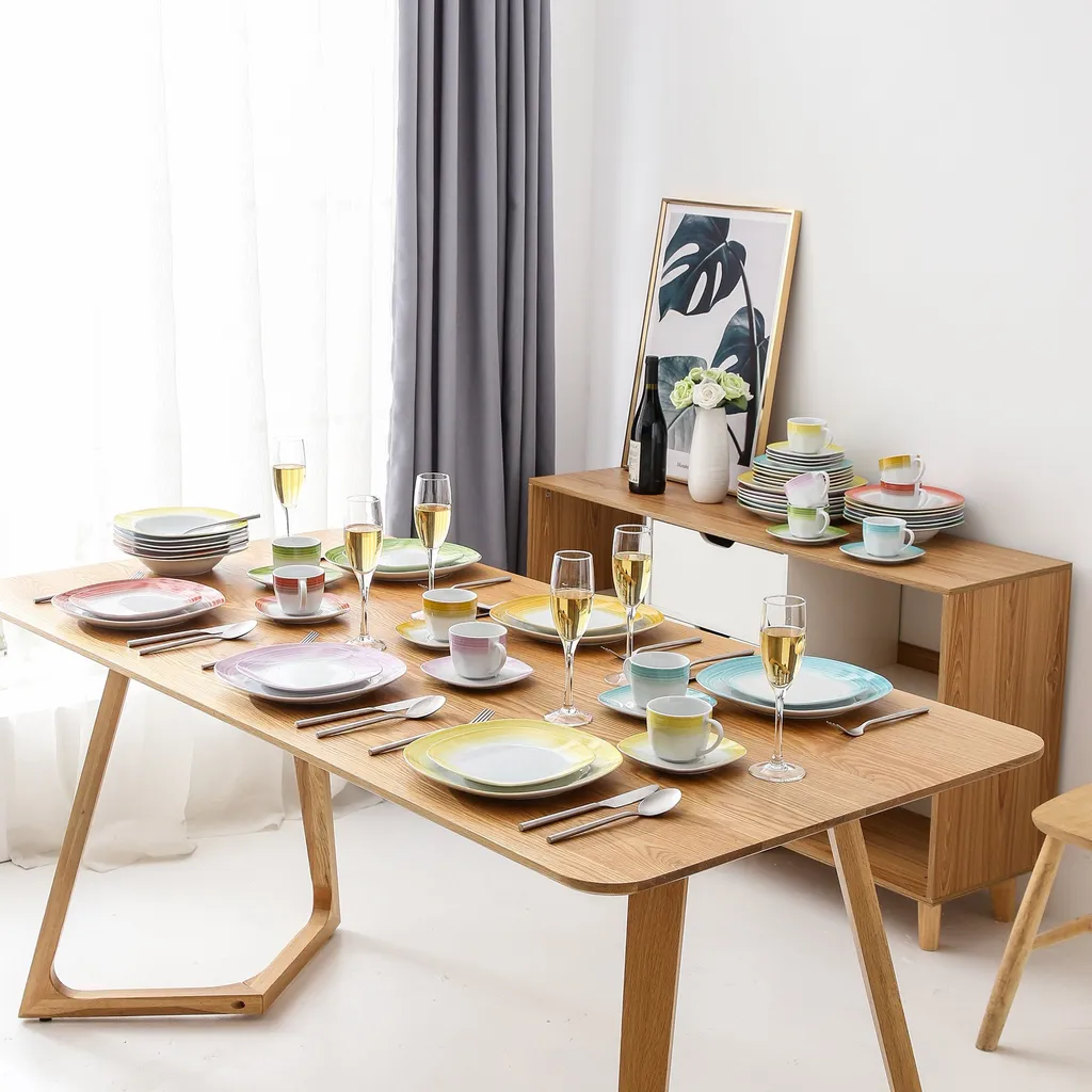 VEWEET Tafelservice 'SPARK' aus Porzellan, 60-tlg Kombiservice, Kaffeetassen, Untertasse, Dessertteller, Speiseteller und Suppenteller, Komplettservice für 12 Personen VEWEET Tafelservice 'SPARK' Aus Porzellan, 60-tlg Kombiservice, Kaffeetassen, Untertasse, Dessertteller, Speiseteller Und Suppenteller, Komplettservice Für 12 Personen -Küchenbedarf Laden a57c6649adea703a14896bc9ca922661