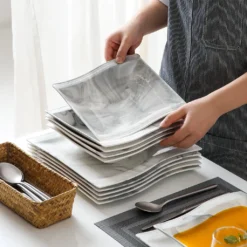 MALACASA, Serie Flora, Marmor Porzellan Tafelservice 12 Teiligen Set Kombiservice Geschirrset Mit Je 6 Speiseteller Und 6 Suppenteller Für 6 Personen 8 MALACASA, Serie Flora, Marmor Porzellan Tafelservice 12 Teiligen Set Kombiservice Geschirrset Mit Je 6 Speiseteller Und 6 Suppenteller Für 6 Personen -Küchenbedarf Laden a64e7dc2a890c019d4897fbdaa1edb3b