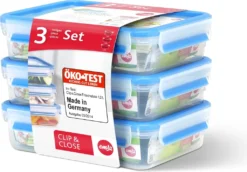 Emsa Frischhaltedose CLIP & CLOSE 3er Set 1,20 Liter Blau -Küchenbedarf Laden a7aa7877f714d057b91f5121733d03e2