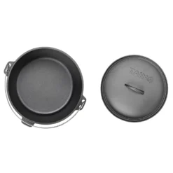 TAINO Dutch Oven 8 Liter Gusseisen-Topf Feuertopf Mit Füßen Deckel-Heber Dopf -Küchenbedarf Laden a7b656d6e4d5bb91098dc8c9a25ff8fb