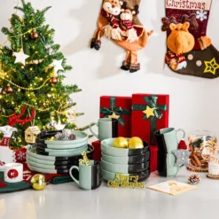 Vancasso Aria Tafelservice Für 8 Personen (32-teilig) Mit Tellern, Schalen Und Tassen, Schwarz Und Türkis -Küchenbedarf Laden a7bd975ec3f93b58405d2f0414838ff2