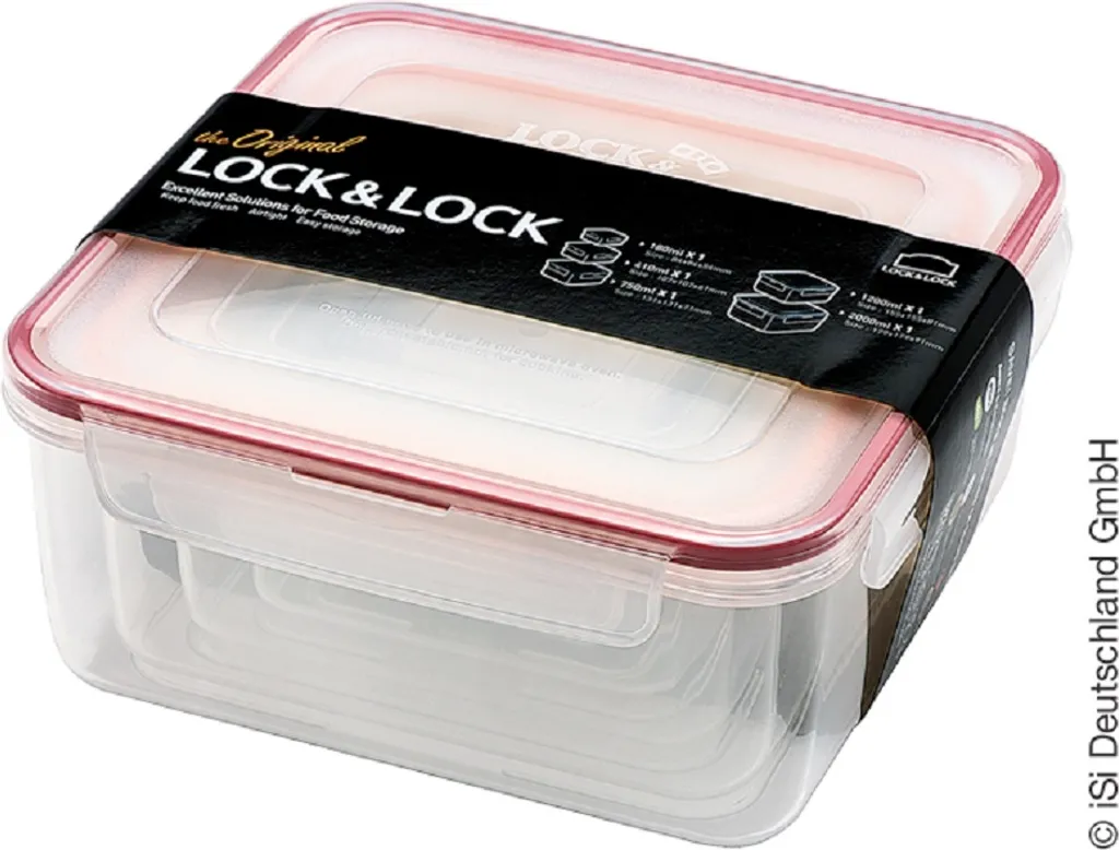 Lock&Lock HPL980CLQ5 Frischhaltedosen 5er Set - Luft & Wasserdicht (1er Pack) Lock&Lock HPL980CLQ5 Frischhaltedosen 5er Set - Luft & Wasserdicht (1er Pack) -Küchenbedarf Laden a7da5d69a0f22f07cb41106ddfc1b60f