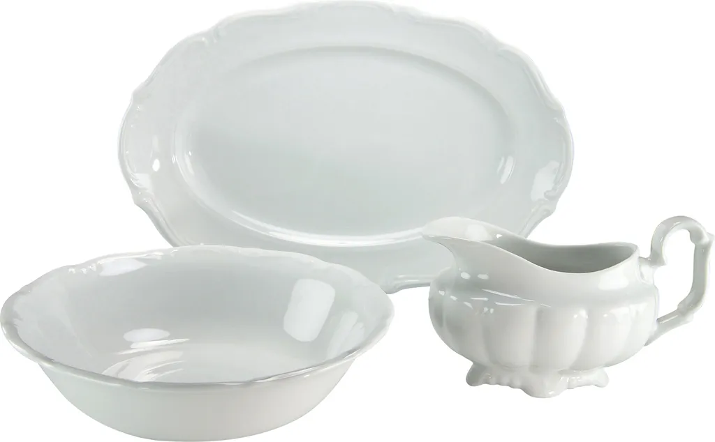 CreaTable 16029 Serviergeschirr Maria Theresia für 1 Personen, Porzellan, weiß (1 Set, 3-teilig) CreaTable 16029 Serviergeschirr Maria Theresia Für 1 Personen, Porzellan, Weiß (1 Set, 3-teilig) -Küchenbedarf Laden a9400ac11a65ccd5909450752a5eb72c