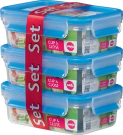 Emsa Frischhaltedose CLIP & CLOSE 3er Set 1,20 Liter Blau -Küchenbedarf Laden aad1a7c308f9db225c14baa97382cf7b