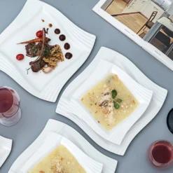 MALACASA, Serie Amparo, Porzellan Tafelservice 24 Tlg. Kombiservice 12 Speiseteller Und 12 Suppenteller Für 12 Personen -Küchenbedarf Laden abd3e44a615a9306e4ed306eb6b46359