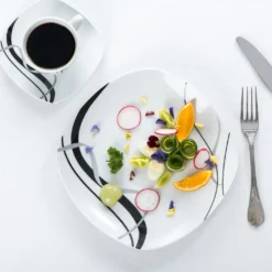 VEWEET, Serie 'Fiona', 100-teilig Porzellan Tafelservice Set, Kombiservice Mit Dessertteller, Speiseteller, Suppenteller, Müslischalen, Kaffeebecher, Kaffeetassen Set, Eierbecher, Milch- Und Zuckerset -Küchenbedarf Laden ac11c6ef6354dd76ab05e0ecc400ae8f