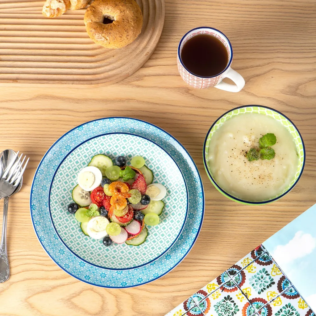 vancasso Macaron Porzellan Kombiservice, 16 teilig Geschirrset, mit je 4 Speiseteller, Dessertteller, Müslischalen und Kaffeebecher für 4 Personen Vancasso Macaron Porzellan Kombiservice, 16 Teilig Geschirrset, Mit Je 4 Speiseteller, Dessertteller, Müslischalen Und Kaffeebecher Für 4 Personen -Küchenbedarf Laden ac53e93b2a41f7c730c983a6ded852a8