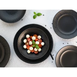 CreaTable 33320 Tafelservice Rondo Schiefer Für 6 Personen, Steinzeug, Schwarz (1 Set, 12-teilig) 9 CreaTable 33320 Tafelservice Rondo Schiefer Für 6 Personen, Steinzeug, Schwarz (1 Set, 12-teilig) -Küchenbedarf Laden adf9345cdee657cff85fb35757bafbc5