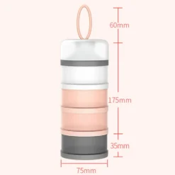 4 Schichten Tragbarer Milchpulverbehälter, Kann Gestapelt Werden, Babynahrungsbehälter Für Pulver 480 Ml -Küchenbedarf Laden aee154d20f8f435b781896e6f0babd66