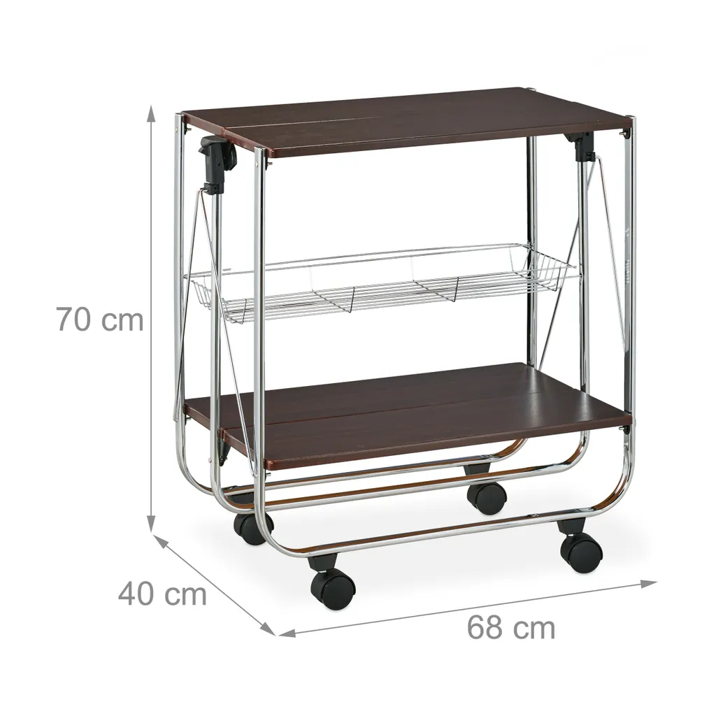 relaxdays Klappbarer Servierwagen Relaxdays Klappbarer Servierwagen -Küchenbedarf Laden af6e66dbfe1d164d308eb27a6d09a142