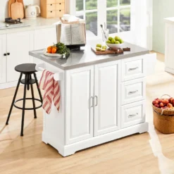 SoBuy FKW41-ST Luxus-Küchenwagen Mit Edelstahlplatte Küchenschrank Sideboard Mit Erweiterbarer Arbeitsfläche Servierwagen BHT Ca.:130x91x46(+25) Cm -Küchenbedarf Laden b5bcdafc0c64faa63a46ae9916cba9c6