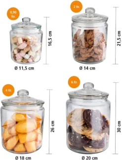 APS Vorratsglas -CLASSIC- /// Ø 11,5 Cm, H: 16 Cm, Volumen: 0,9 Liter /// Glas Polyethylen /// 82250 5 APS Vorratsglas -CLASSIC- /// Ø 11,5 Cm, H: 16 Cm, Volumen: 0,9 Liter /// Glas Polyethylen /// 82250 -Küchenbedarf Laden b5e11fbc7f3e6df3bf206523f2cb07fd