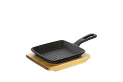 Küchenprofi BBQ Servierpfanne + Holzbrett 23 Cm Gusseisen Grillpfanne -Küchenbedarf Laden b623773b7f847605d01a5d2c9316eb8a