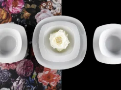 CreaTable 13915 Kombiservice Square Für 4 Personen, Porzellan, Weiß (1 Set, 16-teilig) -Küchenbedarf Laden b95455d03f1b244c834147a6467d578d