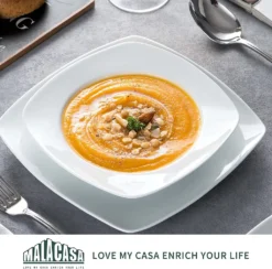 MALACASA, Serie Julia, 36 Tlg. Set Porzellan Geschirrset Tafelservice Mit Kuchenteller, Flachteller Und Suppenteller Für 12 Personen 6 MALACASA, Serie Julia, 36 Tlg. Set Porzellan Geschirrset Tafelservice Mit Kuchenteller, Flachteller Und Suppenteller Für 12 Personen -Küchenbedarf Laden ba3a2ab4c98280a883bc0b08dd77028b