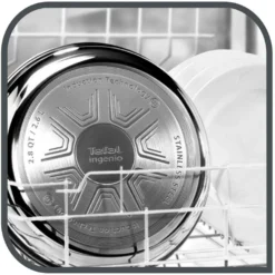 Tefal Pfannenset INGENIO 24/28cm L94092 + 2 X Jamie Oliver Glasdeckel 24/28cm + 2 Griffe + Ingenio Pfannenwender -Küchenbedarf Laden bd4727cfa3692e86c5dbb6ee1514e882