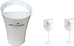 Moët & Chandon Ice Impérial Champagner Gläser Inkl. Kühler Weingläser Champagnergläser Weiß