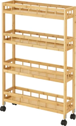 Küchenwagen Pyhäjoki Auf Rollen Servierwagen Aus Bambus Aufbewahrungswagen 96 X 60 X 18 Cm Speicherwagen Natur -Küchenbedarf Laden c0e1fc2e38f7c434af229c2e6c44b3e9