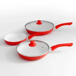 Pfannenset Keramik 5-tlg Bratpfannen Rot Neu 3 Pfannenset Keramik 5-tlg Bratpfannen Rot Neu -Küchenbedarf Laden c17f5bd661d537fbe95893c789d49c8a