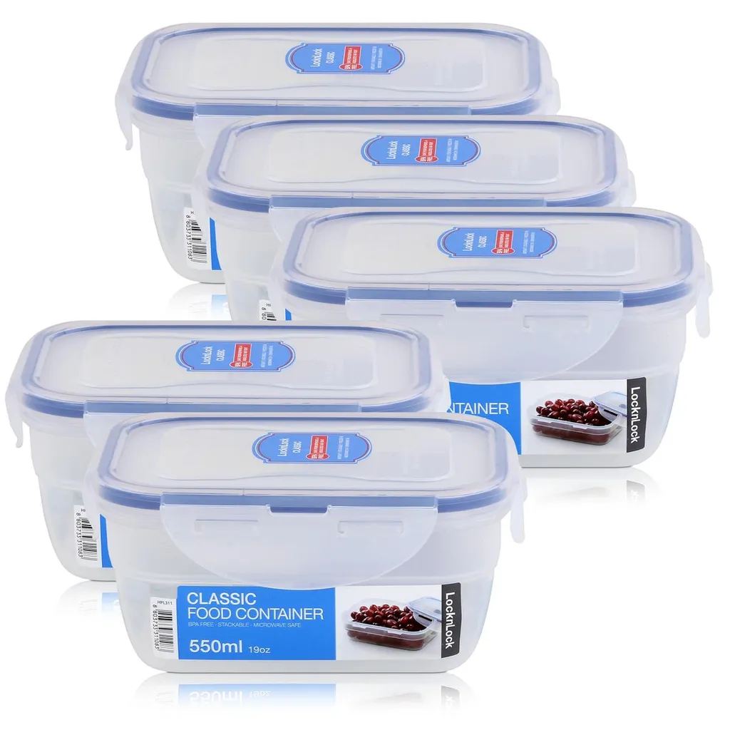LocknLock Classic HPL311 Frischhaltedose 550ml - Luft und Wasserdicht (5er Pack) LocknLock Classic HPL311 Frischhaltedose 550ml - Luft Und Wasserdicht (5er Pack) -Küchenbedarf Laden c1d21ecb05b7c85ddbcbc6c013dba58c