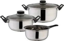 Topf-Set Kompakt, Edelstahl, 5-tlg. -Küchenbedarf Laden c23aa101c3264d7e87d67cb4fd3c03ca