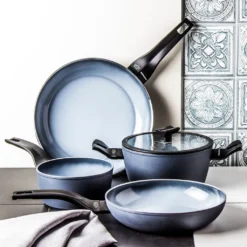 Moneta Aria Kochset, 5-tlg., Kochtopf, Bratpfanne, Topf, Pfanne, Stieltopf, Deckel, Aluminium, 0014126573 -Küchenbedarf Laden c23ee63ec7296dda6fa762b1b20082f6