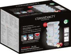 Classbach® 5er-Set Kunststoff-Frischhaltedosen Mit Deckel 100% Dicht, Lunchbox Brotdose Meal Prep Boxen Mit Deckel, Vorratsdosen Geeignet F. Spülmaschine, Mikrowelle Und Gefrierfach C-FHD 4007 K -Küchenbedarf Laden c36f811f932e9a02a491c7639593970b