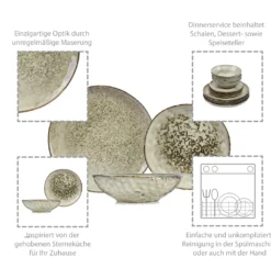 Sänger SÄNGER Steingut Geschirrset Pompei, Tafelservice 12 Teilig Für 4 Personen -Küchenbedarf Laden c47a81ce037377b189b091d3e02b4f36