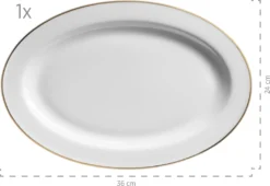 Mäser 931735 Kombiservice Professional Dining Für 6 Personen, Porzellan, Weiß (1 Set, 24-teilig) -Küchenbedarf Laden c4950b30ae4c60cad2e46e81765bc1d6