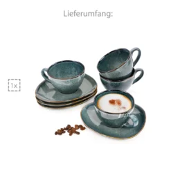 Sänger SÄNGER Kaffeetassen Set Darwin 8 Teilig Für 4 Personen -Küchenbedarf Laden c8647d0596f6e629519b1d230214a470