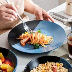 Tafelservice 8 Personen, Vancasso 32 Teiliges Accel Geschirrset Aus Steingut, Modernes Geschirr Kombiservice Set, Rund -Küchenbedarf Laden c8dc56a849b22048063c645cb5750572