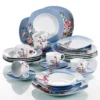 VEWEET 30-teilig Porzellan Tafelservice, Serie 'Hannah', Kombiservice Für 6 Personen, Blau Mit Floral Dekoration -Küchenbedarf Laden c9cc82858f32014ab70543cfb6a0775d