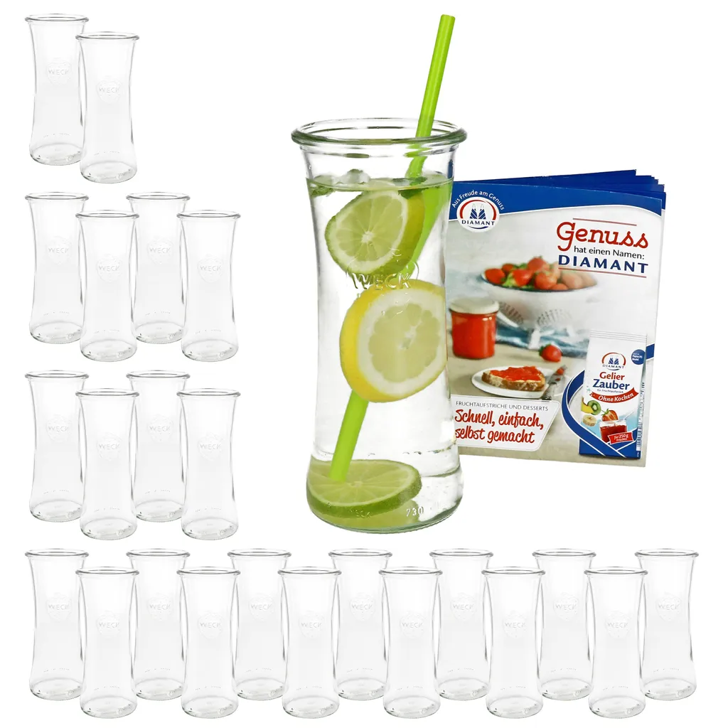 24er Set WECK Delikatessen Glas 700ml + Rezeptheft I konkave Form Cocktail 24er Set WECK Delikatessen Glas 700ml + Rezeptheft I Konkave Form Cocktail -Küchenbedarf Laden ca41b9f780fb6109ecd53b651568225d