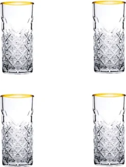 Pasabahce Timeless Golden Touch 4tlg Trinkglas Glas Tumbler 450ml 52800 -Küchenbedarf Laden caa71be3b275be930af57afcbe247510