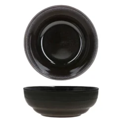 18tlg. Teller Set Reactive Glaze Black 6 Pers. Steingut Teller Schale Schwarz -Küchenbedarf Laden cac0631cb1528b4120d818267efb0434