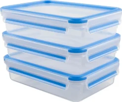 Emsa Frischhaltedose CLIP & CLOSE 3er Set 1,20 Liter Blau -Küchenbedarf Laden cbcbd0366d2865584cf76c385f199070