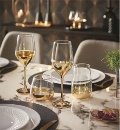 CreaTable 23461 Golden Days Weinglas 350 Ml, Klar (4er Pack) -Küchenbedarf Laden ce3fef8af2fd9ff8f562a26b4282defd