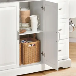 SoBuy FKW41-ST Luxus-Küchenwagen Mit Edelstahlplatte Küchenschrank Sideboard Mit Erweiterbarer Arbeitsfläche Servierwagen BHT Ca.:130x91x46(+25) Cm -Küchenbedarf Laden d03628a44613c0faa4a308ea761229cc