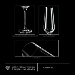 KROSNO Avant-Garde Sektgläser, 6er-Set, 180 Ml -Küchenbedarf Laden d0c3cf033a67cd36119231d423918c10