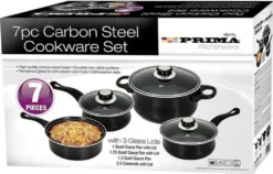 Prima Pfannenset 7-teilig – Kleine Pfannen – Schwarz – Antihaftbeschichtung – Kochset – Mit Deckel – Kochtöpfe – Soßenpfanne – Geschenk Für Mann Und Frau 4 Prima Pfannenset 7-teilig – Kleine Pfannen – Schwarz – Antihaftbeschichtung – Kochset – Mit Deckel – Kochtöpfe – Soßenpfanne – Geschenk Für Mann Und Frau -Küchenbedarf Laden d1c95c684de60010614c44f3882fe8ee