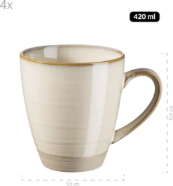 Mäser 931818 Frühstücksset Nottingham Für 4 Personen, Steinzeug, Beige (1 Set, 12-teilig) -Küchenbedarf Laden d1cccb9e3e871e60c6e7d3925f37cbeb