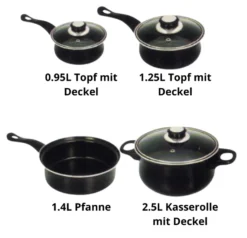 Prima Pfannenset 7-teilig – Kleine Pfannen – Schwarz – Antihaftbeschichtung – Kochset – Mit Deckel – Kochtöpfe – Soßenpfanne – Geschenk Für Mann Und Frau 5 Prima Pfannenset 7-teilig – Kleine Pfannen – Schwarz – Antihaftbeschichtung – Kochset – Mit Deckel – Kochtöpfe – Soßenpfanne – Geschenk Für Mann Und Frau -Küchenbedarf Laden d570d1d538b6c42b66bf88029f107ab1