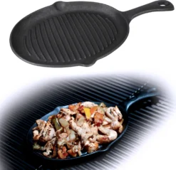 Jim Beam BBQ Servierpfanne Gusseisen - Grillpfanne Steakpfanne Emaille Mit Holzuntersetzer Servierbrett 4er Set -Küchenbedarf Laden d5cd6bb701d7c4f2264d7c9e78f610c9