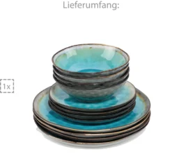 Sänger SÄNGER Steingut Geschirrset Capri, Tafelservice 12 Teilig Für 4 Personen -Küchenbedarf Laden d60a775dbef7aa2dc55fb473b994f083