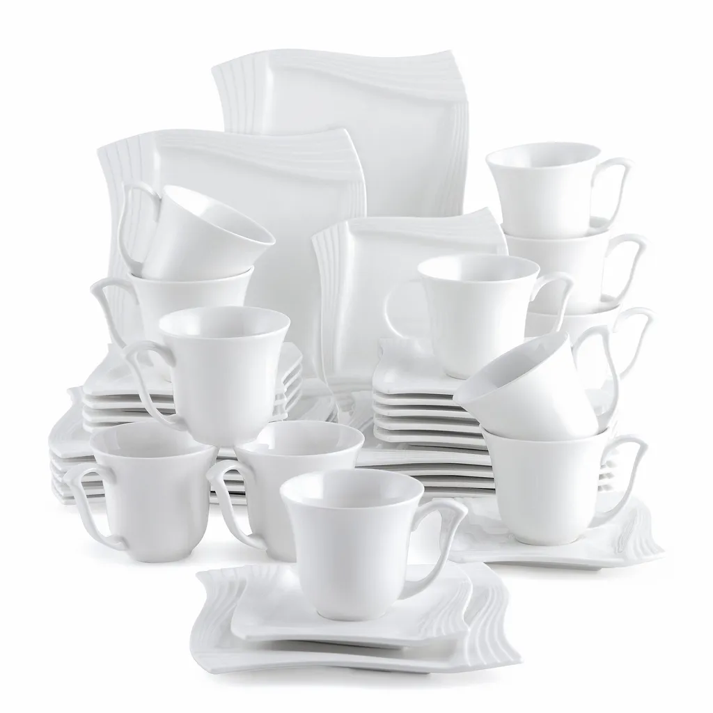 MALACASA, Serie Amparo, 36 teilig Set Cremeweiß Porzellan Kaffeeservice Dessertteller Kaffeetasse mit Untertasse MALACASA, Serie Amparo, 36 Teilig Set Cremeweiß Porzellan Kaffeeservice Dessertteller Kaffeetasse Mit Untertasse -Küchenbedarf Laden d8166406b5912b000e7f806b85c4b599