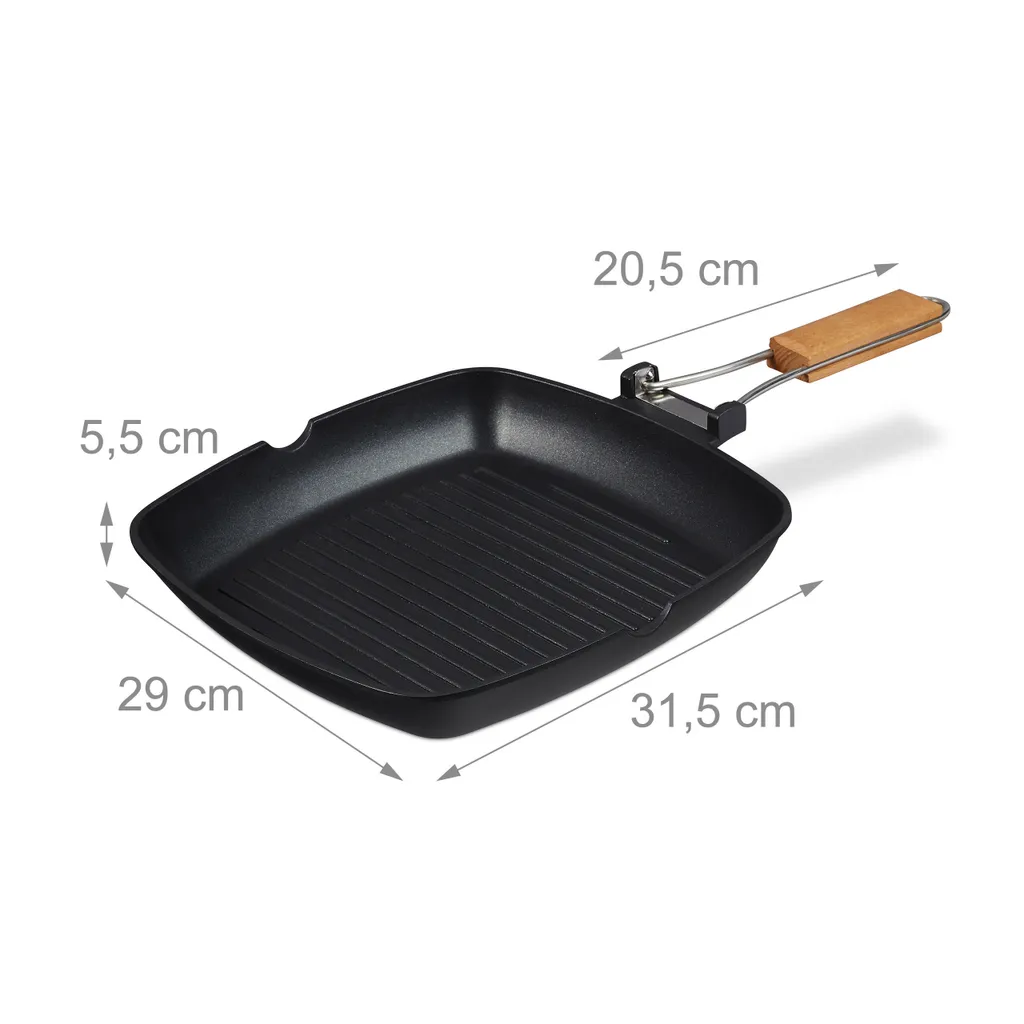 relaxdays Grillpfanne mit Holzgriff Relaxdays Grillpfanne Mit Holzgriff -Küchenbedarf Laden d9136c88d646eb22d5f9f693aaf819cd