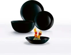 Geschirr Luminarc 9311622 Schwarz Gehärtetes Glas (19 Pcs) -Küchenbedarf Laden d9cee576f6f905ccc51cf3bc43d3cad5