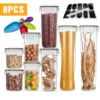 Lospitch 8er Set Vorratsdosen Müsli Behälter Mehl Nudel Schüttdose Pasta Lebensmittel -Küchenbedarf Laden dbe0be65cc5bd93aec61f04709766c04