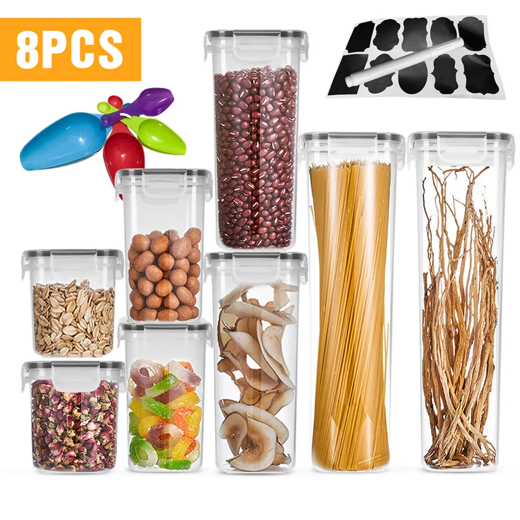 Lospitch 8er Set vorratsdosen Müsli Behälter Mehl Nudel Schüttdose Pasta Lebensmittel Lospitch 8er Set Vorratsdosen Müsli Behälter Mehl Nudel Schüttdose Pasta Lebensmittel -Küchenbedarf Laden dbe0be65cc5bd93aec61f04709766c04